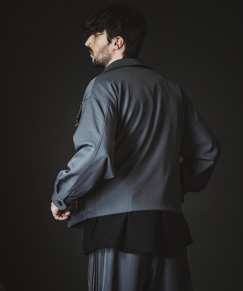 NO ID.(ノーアイディ)の「【NO ID.】Double Zip Big Track Blouson / ダブル ジップ ビッグ トラック ブルゾン(ブルゾン・メンズ・ブラック/グレー・ONE SIZE)」の12枚目の写真