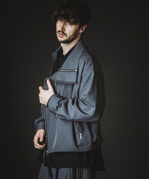 NO ID.(ノーアイディ)の「【NO ID.】Double Zip Big Track Blouson / ダブル ジップ ビッグ トラック ブルゾン(ブルゾン・メンズ・ブラック/グレー・ONE SIZE)」の13枚目の写真