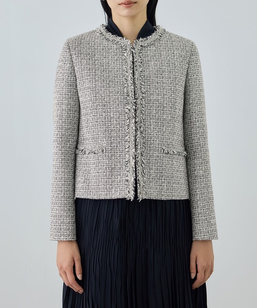 ミックスツイードノーカラージャケット/26SS(ノーカラージャケット ミックスツイードノーカラージャケット/26SS(ノーカラージャケット