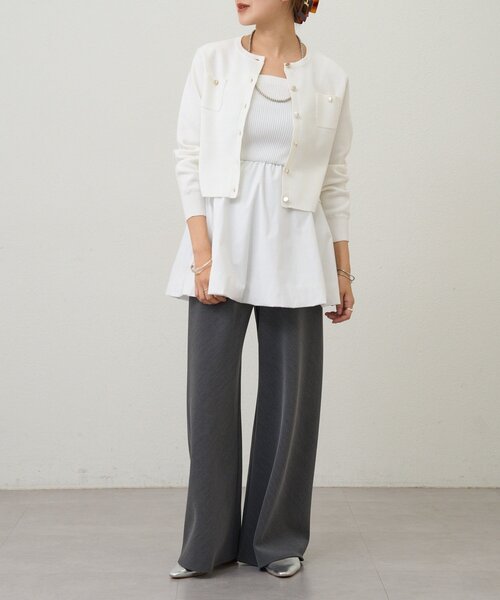 SHENERY（シーナリー）の「バルーンビスチェキャミソール（キャミソール・レディース・ブラック/ホワイト・FREE）」の4枚目の写真