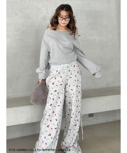 SNIDEL（スナイデル）の「Sustainableオフショルスウェットミニセット（ワンピース・レディース・グレー/ライトブルー/アイボリー・0/1）」の6枚目の写真