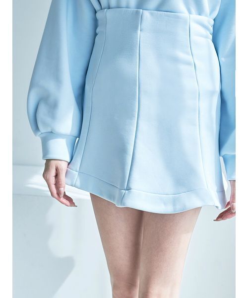 SNIDEL（スナイデル）の「Sustainableオフショルスウェットミニセット（ワンピース・レディース・グレー/ライトブルー/アイボリー・0/1）」の14枚目の写真