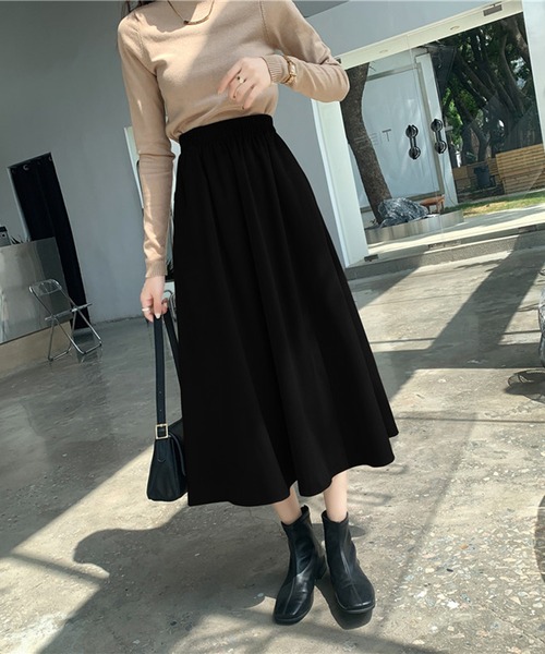 Doula Doula(ドゥーラドゥーラ)の「コーデュロイミドル丈フレアスカート(スカート・レディース・ブラウン/グリーン/ブラック・FREE)」の4枚目の写真