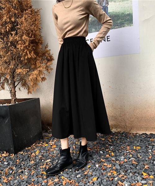 Doula Doula(ドゥーラドゥーラ)の「コーデュロイミドル丈フレアスカート(スカート・レディース・ブラウン/グリーン/ブラック・FREE)」の6枚目の写真