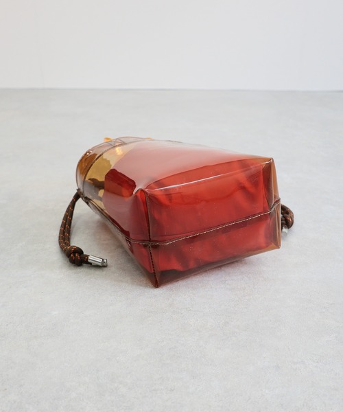 COLDE （コルデ）の「2way配色ビニールバッグ（トートバッグ・レディース・ブラック/ライトグリーン/オレンジ・FREE）」の7枚目の写真