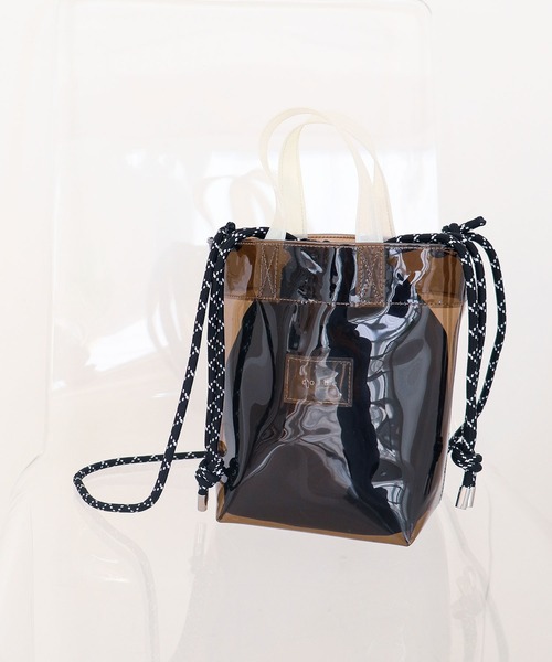 COLDE （コルデ）の「2way配色ビニールバッグ（トートバッグ・レディース・ブラック/ライトグリーン/オレンジ・FREE）」の17枚目の写真