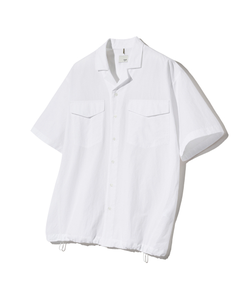 Diamond Layla（ダイアモンドレイラ）の「[COOL COTTON] 3-Stitch Open Collar Cotton 1/2 Shirt  S135  White（シャツ/ブラウス・レディース・その他・MEDIUM/LARGE）」の3枚目の写真