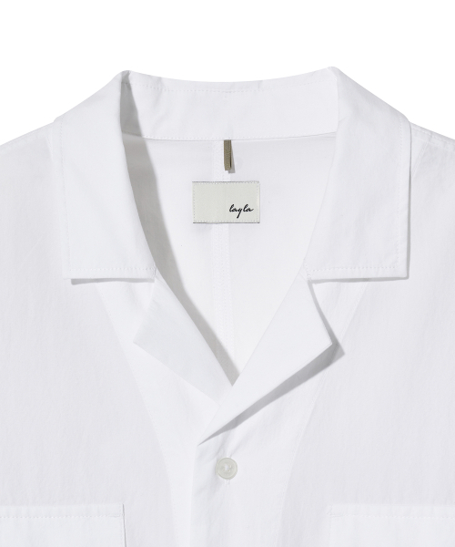 Diamond Layla（ダイアモンドレイラ）の「[COOL COTTON] 3-Stitch Open Collar Cotton 1/2 Shirt  S135  White（シャツ/ブラウス・レディース・その他・MEDIUM/LARGE）」の4枚目の写真