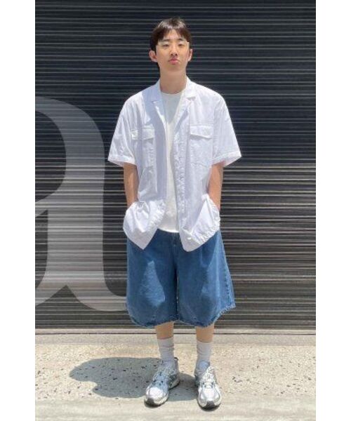 Diamond Layla（ダイアモンドレイラ）の「[COOL COTTON] 3-Stitch Open Collar Cotton 1/2 Shirt  S135  White（シャツ/ブラウス・レディース・その他・MEDIUM/LARGE）」の10枚目の写真