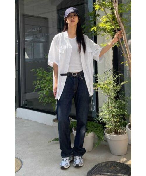 Diamond Layla（ダイアモンドレイラ）の「[COOL COTTON] 3-Stitch Open Collar Cotton 1/2 Shirt  S135  White（シャツ/ブラウス・レディース・その他・MEDIUM/LARGE）」の11枚目の写真