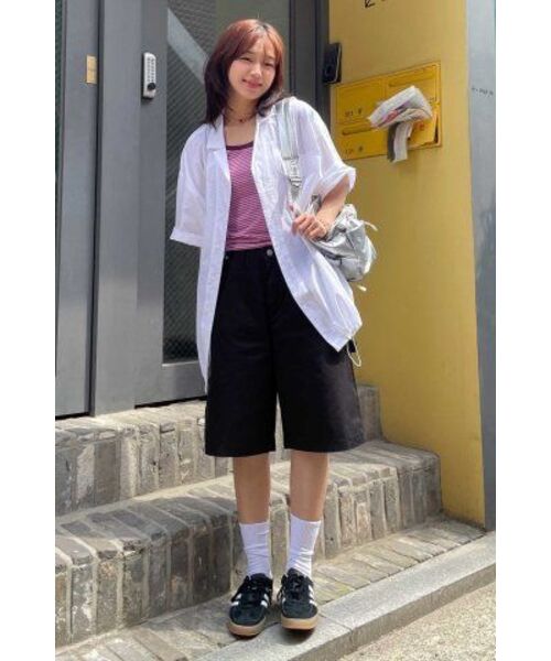 Diamond Layla（ダイアモンドレイラ）の「[COOL COTTON] 3-Stitch Open Collar Cotton 1/2 Shirt  S135  White（シャツ/ブラウス・レディース・その他・MEDIUM/LARGE）」の16枚目の写真