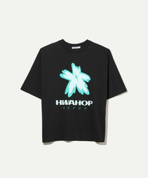 HWAHOP（ファファプ）の「(ACT03 オガム) フラワーリラックス半袖Tシャツ BK（Tシャツ/カットソー）」