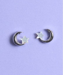 gargle（ガーグル）の「gargle ガーグル：宇宙シリーズ　petit moon　月　星　ピアス（ピアス（両耳用））」