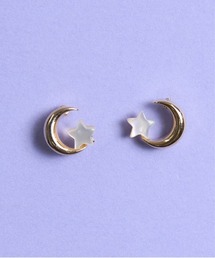 gargle（ガーグル）の「gargle ガーグル：宇宙シリーズ　petit moon　月　星　ピアス（ピアス（両耳用））」