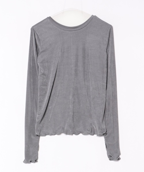 SOTT(ソット)の「2wayシアーラメトップス(Tシャツ/カットソー・レディース・ブラック/グレー/ブラウン/ホワイト・FREE)」の7枚目の写真