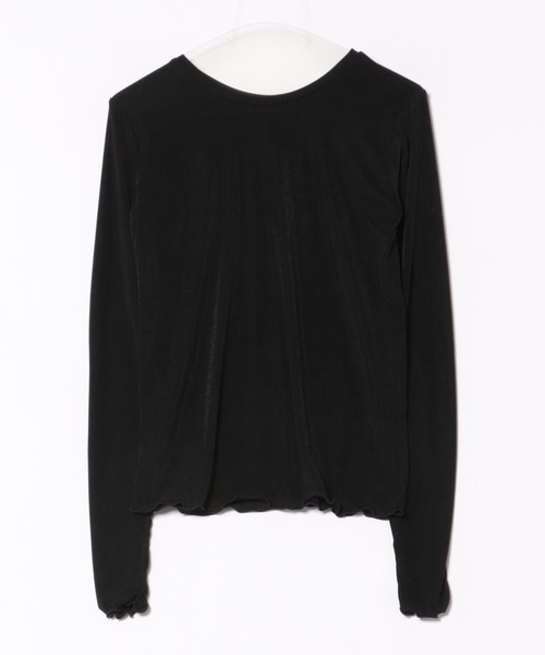 SOTT(ソット)の「2wayシアーラメトップス(Tシャツ/カットソー・レディース・ブラック/グレー/ブラウン/ホワイト・FREE)」の8枚目の写真