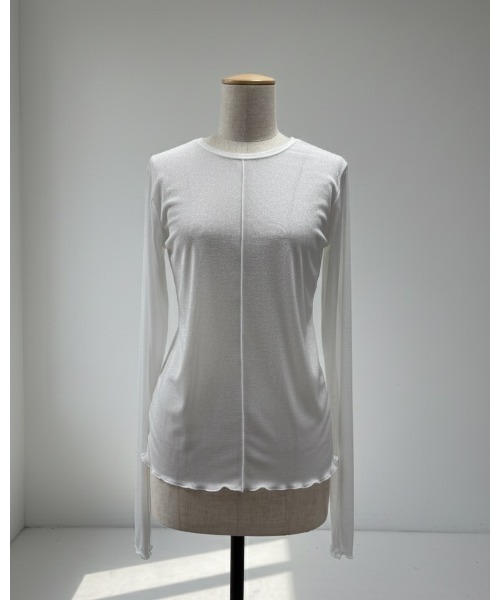 SOTT(ソット)の「2wayシアーラメトップス(Tシャツ/カットソー・レディース・ブラック/グレー/ブラウン/ホワイト・FREE)」の14枚目の写真