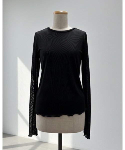 SOTT(ソット)の「2wayシアーラメトップス(Tシャツ/カットソー・レディース・ブラック/グレー/ブラウン/ホワイト・FREE)」の17枚目の写真