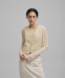 w. Jane Corduroy Vest (Ecru)