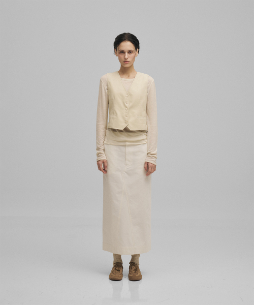 ANOTHER OFFICE WOMEN(アナザー オフィス ウーマン)の「w. Jane Corduroy Vest (Ecru)(ベスト・レディース・その他・36/34)」の3枚目の写真