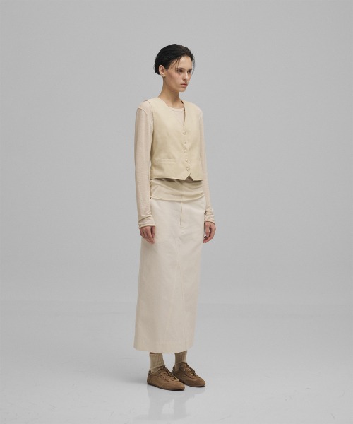 ANOTHER OFFICE WOMEN(アナザー オフィス ウーマン)の「w. Jane Corduroy Vest (Ecru)(ベスト・レディース・その他・36/34)」の4枚目の写真