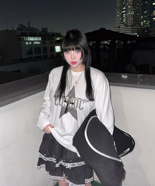 COSO（コソ）の「CC クランクスター ロングスリーブ 長袖Tシャツ(ホワイト)（Tシャツ/カットソー・レディース・ホワイト・MEDIUM/LARGE）」の6枚目の写真