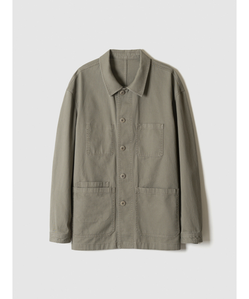 POKER FACE(ポーカーフェイス)の「WASHED FRENCH WORK JACKET BEIGE KHAKI(その他アウター・メンズ・その他・48/50)」の1枚目の写真