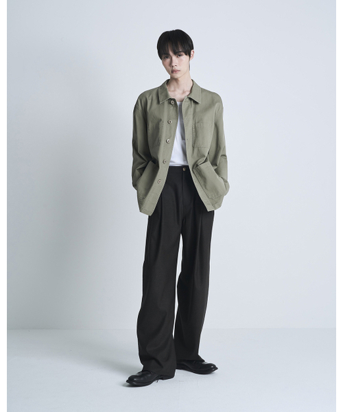 POKER FACE(ポーカーフェイス)の「WASHED FRENCH WORK JACKET BEIGE KHAKI(その他アウター・メンズ・その他・48/50)」の3枚目の写真