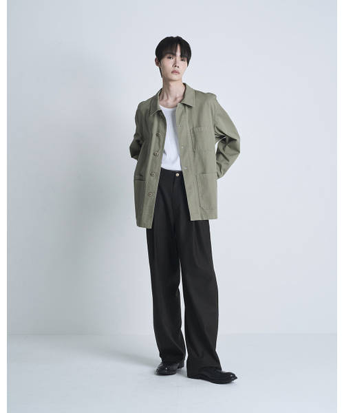 POKER FACE(ポーカーフェイス)の「WASHED FRENCH WORK JACKET BEIGE KHAKI(その他アウター・メンズ・その他・48/50)」の4枚目の写真