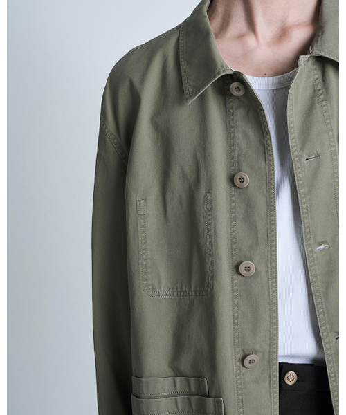 POKER FACE(ポーカーフェイス)の「WASHED FRENCH WORK JACKET BEIGE KHAKI(その他アウター・メンズ・その他・48/50)」の5枚目の写真