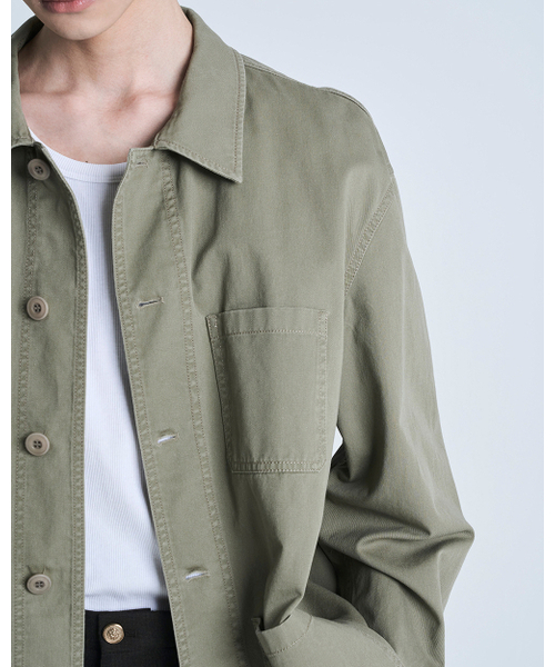 POKER FACE(ポーカーフェイス)の「WASHED FRENCH WORK JACKET BEIGE KHAKI(その他アウター・メンズ・その他・48/50)」の6枚目の写真