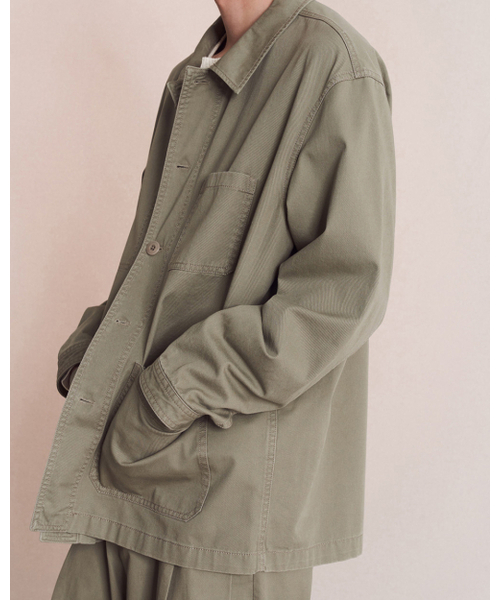 POKER FACE(ポーカーフェイス)の「WASHED FRENCH WORK JACKET BEIGE KHAKI(その他アウター・メンズ・その他・48/50)」の8枚目の写真