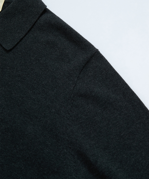 BELLIEF(ベリーフ)の「Essential Cotton Comfort Collar Cardigan (Grey)(カーディガン/ボレロ・メンズ・その他・MEDIUM/LARGE/X-LARGE)」の3枚目の写真
