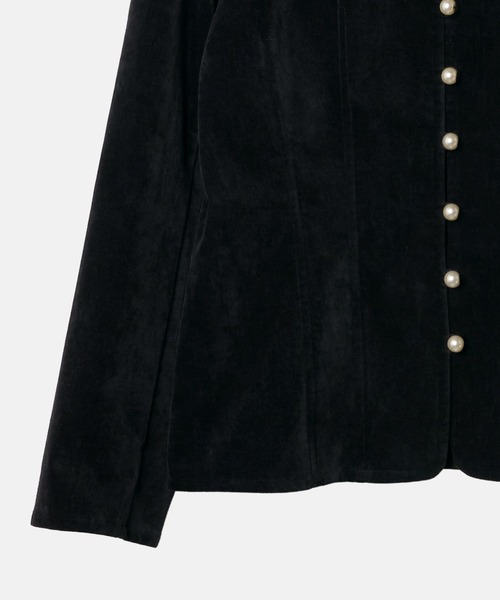 LE CIEL BLEU(ルシェルブルー)の「ベルベットシャツジャケットw/パールボタン / Velvet Shirt Jacket w/Pearl Button(シャツ/ブラウス・レディース・ブラック・38/36)」の10枚目の写真