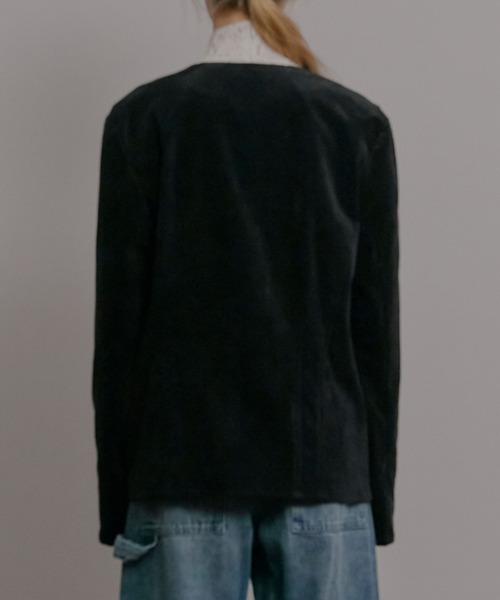 LE CIEL BLEU(ルシェルブルー)の「ベルベットシャツジャケットw/パールボタン / Velvet Shirt Jacket w/Pearl Button(シャツ/ブラウス・レディース・ブラック・38/36)」の7枚目の写真