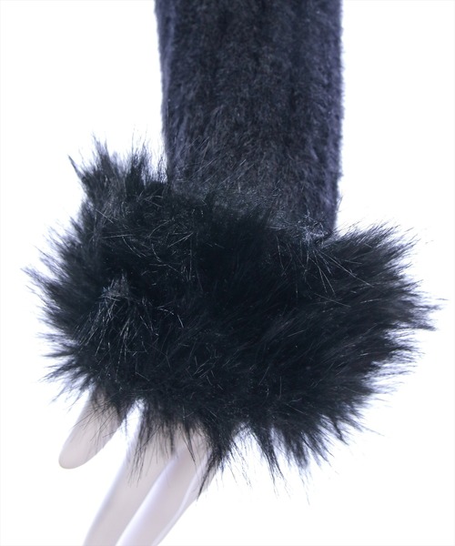 clear（クリア）の「リボン付き袖口ファーニットカーディガン[バレエコア ガーリー]≪AW新作≫（カーディガン/ボレロ・レディース・ブラック/アイボリー・F）」の20枚目の写真