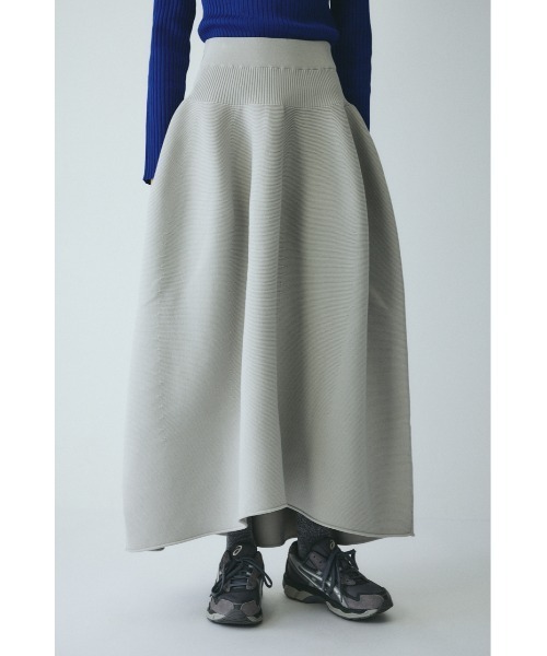 HeRIN.CYE（ヘリンドットサイ）の「Jersey volume knit skirt　　ジャージボリュームニットスカート（スカート・レディース・ブラック/ブルー/ライトグレー・FREE）」の3枚目の写真