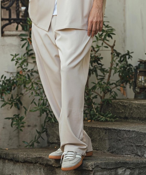 CAMBIO（カンビオ）の「mp14473- Tropical Wide Straight Pants イージースラックスパンツ(S63226cmb)（スラックス・メンズ・チャコール/キナリ/グレイッシュベージュ/ブラック・L/M/S）」の6枚目の写真