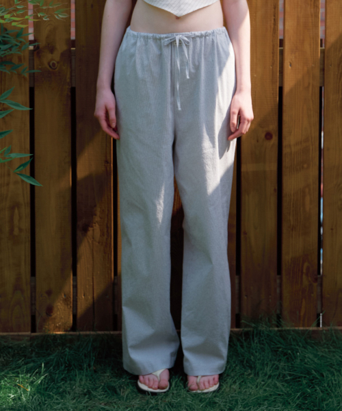 BUT'TON(ボッタン)の「Seersucker Band Pants (Ivory)(その他パンツ・レディース・その他・FREE)」の1枚目の写真