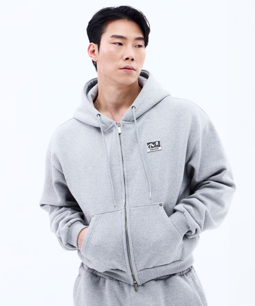 MIHAK(ミハク)の「メタルプレート起毛フードパーカージップアップ(GRAY)(ジャージ・メンズ・その他・1/2/3)」の15枚目の写真