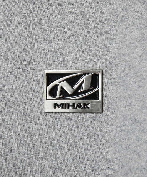 MIHAK(ミハク)の「メタルプレート起毛フードパーカージップアップ(GRAY)(ジャージ・メンズ・その他・1/2/3)」の3枚目の写真