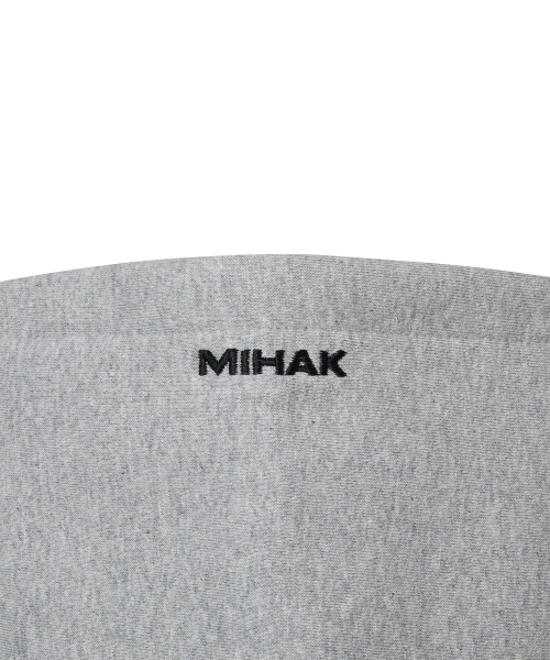 MIHAK(ミハク)の「メタルプレート起毛フードパーカージップアップ(GRAY)(ジャージ・メンズ・その他・1/2/3)」の4枚目の写真