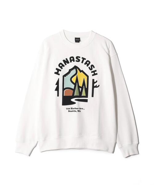 MANASTASH（マナスタッシュ）の「MANASTASH/マナスタッシュ/Citee Sweat OUTDOOR（スウェット・メンズ・その他17/ブラック/ホワイト・S/M/XL/L）」の5枚目の写真