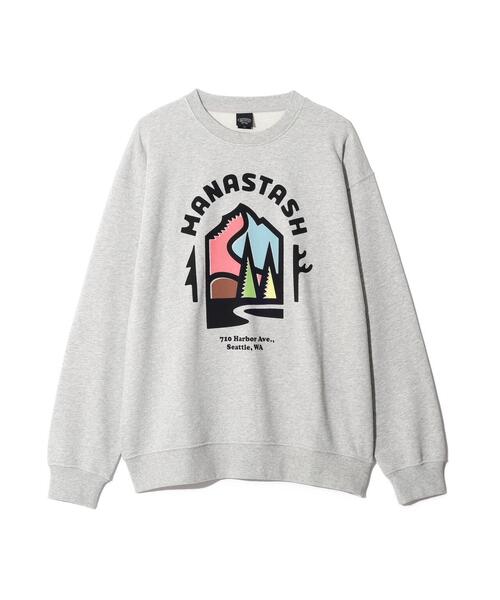 MANASTASH（マナスタッシュ）の「MANASTASH/マナスタッシュ/Citee Sweat OUTDOOR（スウェット・メンズ・その他17/ブラック/ホワイト・S/M/XL/L）」の6枚目の写真