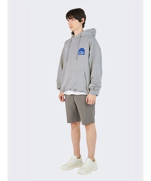 AOX(エーオーエックス)の「アーチパッチメタバースフードグレー(パーカー・メンズ・グレー・S/M/L)」の3枚目の写真