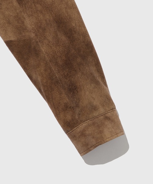 ADAM ET ROPE'（アダムエロペ）の「ヴィンテージライク ゴート スエード シャツ（カバーオール・メンズ・ブラウン・L/M）」の5枚目の写真