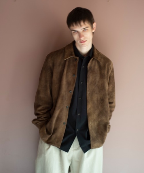 ヴィンテージ加工 ゴート スエード シャツ / シャツジャケット（シャツ