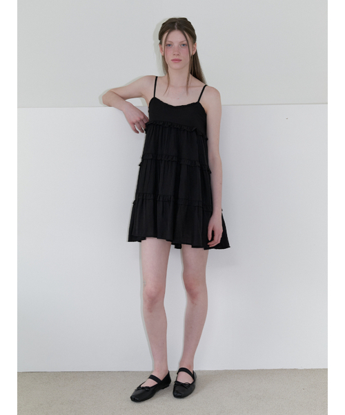 KINDABABY(カインダベイビー)の「frill mini cancan dress - black(ワンピース・レディース・ブラック・FREE)」の2枚目の写真
