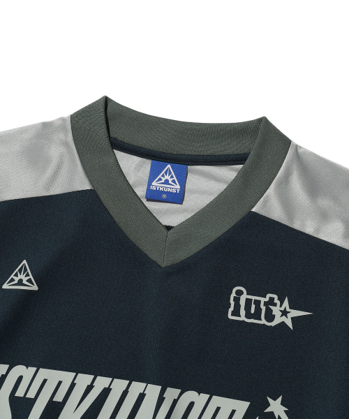 ISTKUNST(イストクンスト)の「HOMIE FOOTBALL JERSEY_NAVY(IK2DFMM580A)(Tシャツ/カットソー・レディース・ネイビー・L/M)」の3枚目の写真