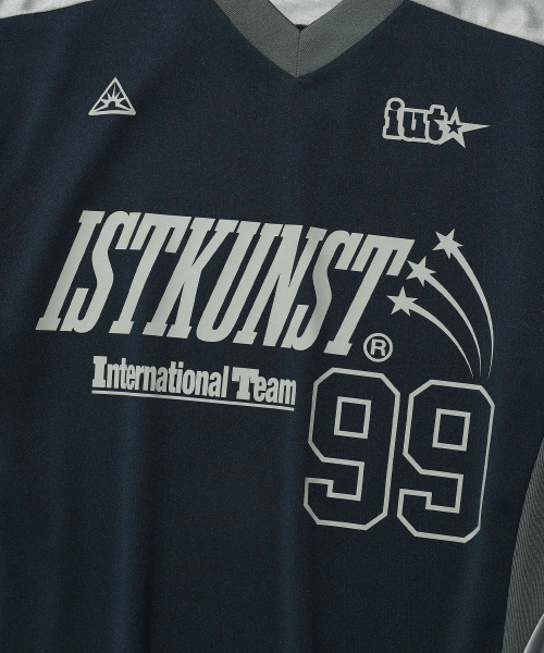 ISTKUNST(イストクンスト)の「HOMIE FOOTBALL JERSEY_NAVY(IK2DFMM580A)(Tシャツ/カットソー・レディース・ネイビー・L/M)」の4枚目の写真